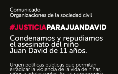 Condenamos y repudiamos el asesinato del niño Juan David de 11 años